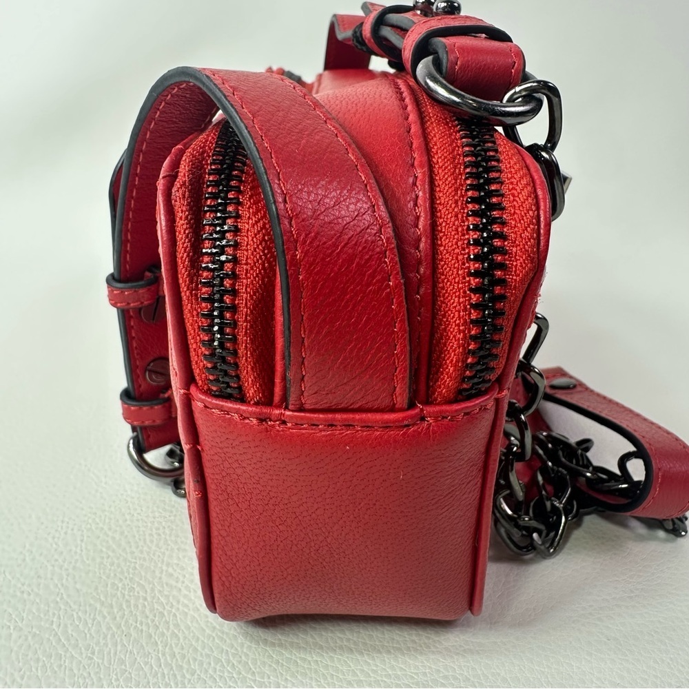 NEW Women’s LODIS 1965 Red Signature Quilt Double Top Zip Crossbody Bag - Picture 8 of 14
